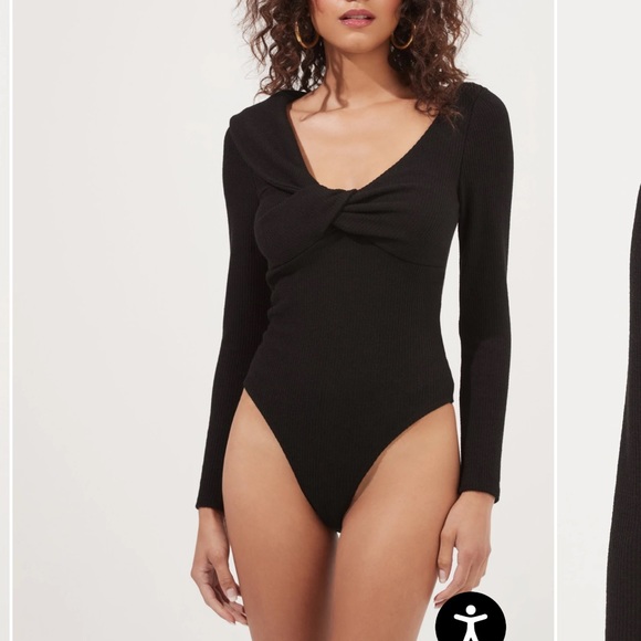 ASTR IGGY TWIST FRONT LONG SLEEVE BODYSUIT - Picture 2 of 7